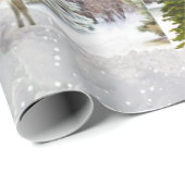 Deer in Winter Wonderland/Vakantiepapier Cadeaupapier (Rol Hoek)