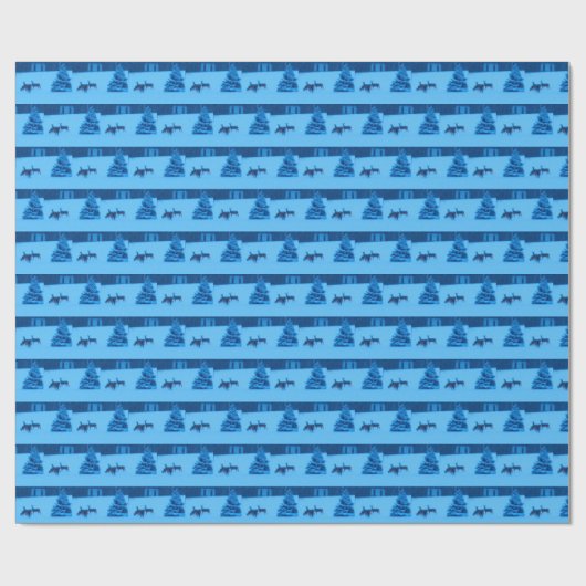 DEER IN WINTER wrapping papier (Vlak)