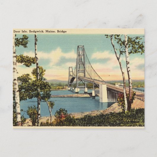 Deer Island, Sedgwick, Maine, Bridge Briefkaart (Voorkant)