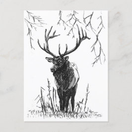 Deer-jacht, vakantie-briefkaart feestdagenkaart