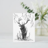 Deer-jacht, vakantie-briefkaart feestdagenkaart (Staand voorkant)