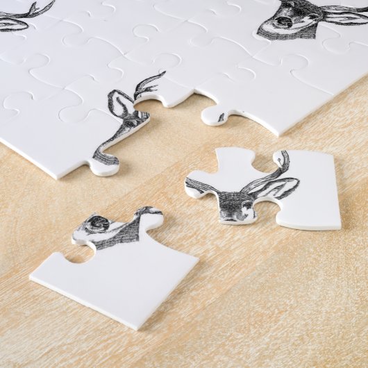Deer Jigzaag Puzzle Legpuzzel (Zijkant)