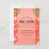 Deer Kerstblauw RSVP-kaart Kaart (Achterkant)