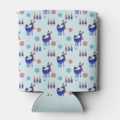 Deer, kerstbomen en sneeuwvlokken met monogram blikjeskoeler (Achterkant)