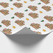 Deer Kerstboom Funny Animal Kerstmis Cadeaupapier (Hoek)