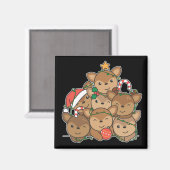 Deer Kerstboom Funny Animal Kerstmis Magnet (Voorkant / Achterkant)