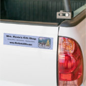 Deer & kerstboom Winter Blauw Bumpersticker (Op Truck)