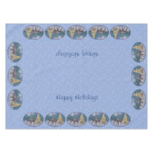 Deer & kerstboom Winter Blauw Tafelkleed (Voorkant (Horizontaal))