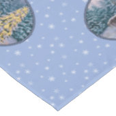 Deer & kerstboom Winter Blauw Tafelkleed (Gekanteld)