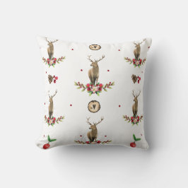 Deer Kerstfeest Idyll Pattern Kussen