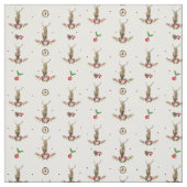 Deer Kerstfeest Idyll Waterverf Patroon Stof (Swatch)