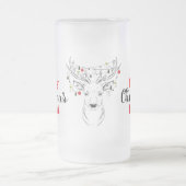 Deer Kerstmis op maat Matglas Bierpul (Center)