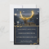 Deer Kerstmis Open House Save the Date Kaart (Voorkant)