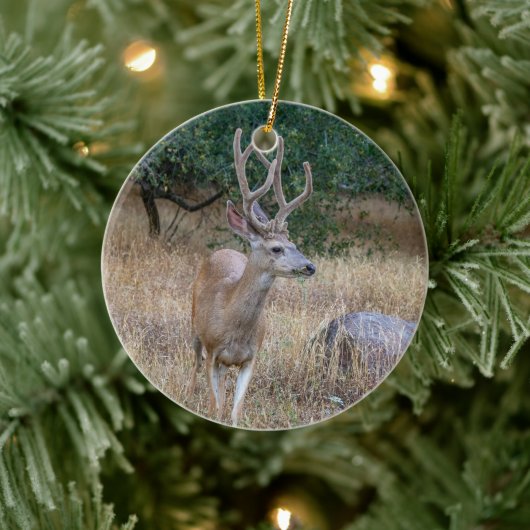 Deer Kerstsierent Keramisch Ornament (Boom)