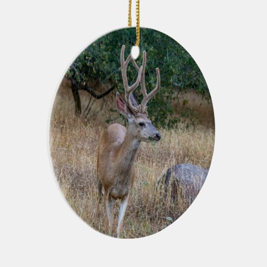 Deer Kerstsierent Keramisch Ornament (Rechts)