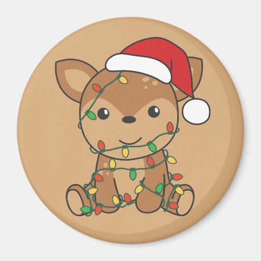 Deer-kerstwinterdieren Deer Magnet (Voorkant)