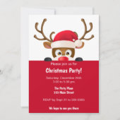 Deer kinder kerstfeestdag kaart (Voorkant)