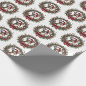 Deer Krans Kerst Wrapping Paper Cadeaupapier (Hoek)