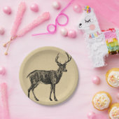 -deer-kunst geïllustreerd door deer papieren bordje (Feest)
