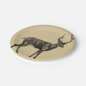 -deer-kunst geïllustreerd door deer papieren bordje (Gekanteld)