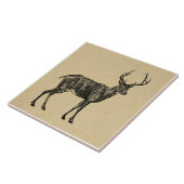 -deer-kunst geïllustreerd door deer tegeltje (Zijkant)