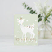 Deer - Kute Kerstmis Briefkaart (Staand voorkant)