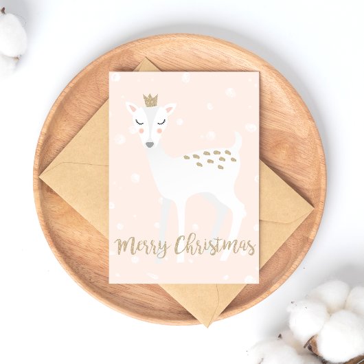 Deer - Kute Kerstmis Briefkaart