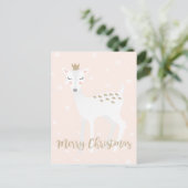 Deer - Kute Kerstmis Briefkaart (Staand voorkant)