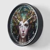 Deer Lady Fantasy Art Clock (Hoek)