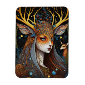 Deer Lady Fantasy Art Magneet (Verticaal)