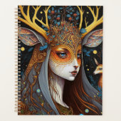 Deer Lady Fantasy Art Planner (Voorkant)