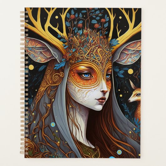 Deer Lady Fantasy Art Planner (Voorkant)