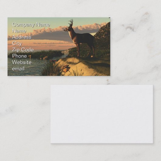 Deer Lake Visitekaartje (Voorkant / Achterkant)