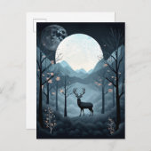 Deer Landscape Fantasy Whimsical Surreal Briefkaart (Voorkant / Achterkant)
