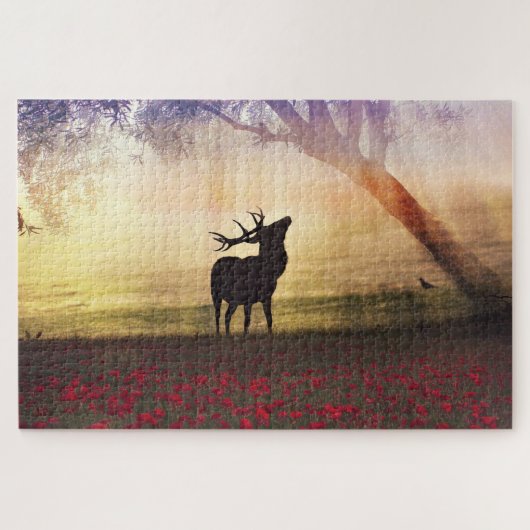 Deer Landscape Legpuzzel (Horizontaal)