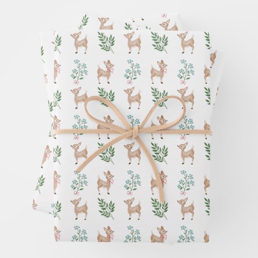 Deer Little One Wrapping Paper (In situ)
