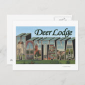 Deer Lodge, Montana - Grote letterscènes Briefkaart (Voorkant / Achterkant)