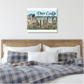 Deer Lodge, Montana - Grote letterscènes Canvas Afdruk (Insitu (Slaapkamer))
