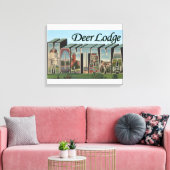 Deer Lodge, Montana - Grote letterscènes Canvas Afdruk (Insitu (Woonkamer))