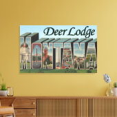 Deer Lodge, Montana - Grote letterscènes Canvas Afdruk (Insitu (Woonkamer))