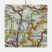 Deer Lodge MT  kaart Keramisch Ornament (Achterkant)