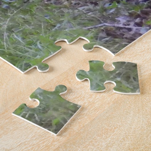 Deer loopt door het bos legpuzzel (Zijkant)
