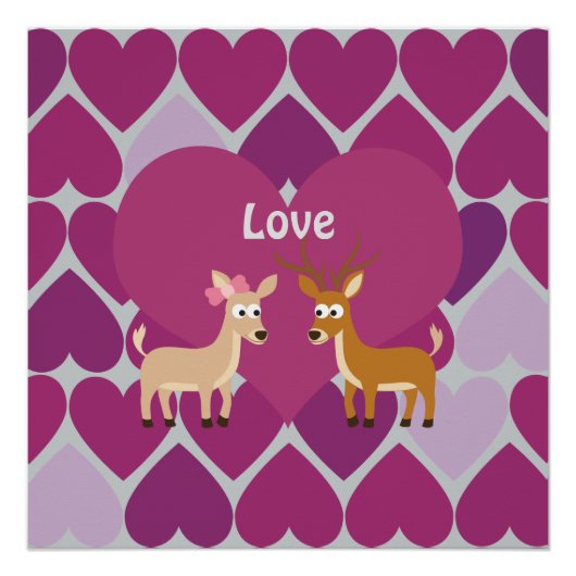 Deer Love Perfect Poster (Voorkant)
