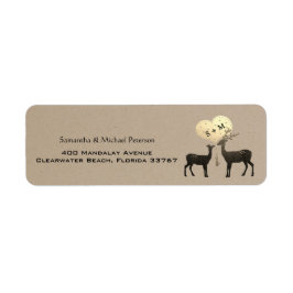 Deer Love Woodland Deer Wedding Custom Etiket