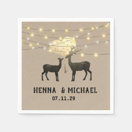 Deer Love Woodland Deer Wedding Custom Servet