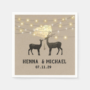 Deer Love Woodland Deer Wedding Custom Servet
