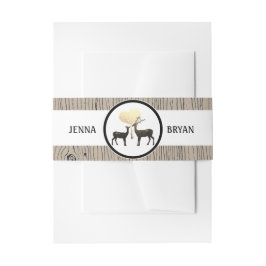 Deer Love Woodland Deer Wedding Custom Uitnodigingen Wikkel
