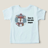 Deer-ly Schattig Peuter Shirt met bewerkbare naam (Design voorkant)