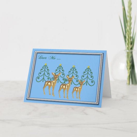 Deer Me Christrmas Card Feestdagen Kaart (Voorkant)