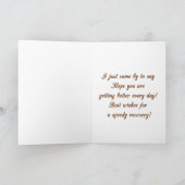 Deer Me Get Well Card Featuring a Beautiful Doe Kaart (Binnen)